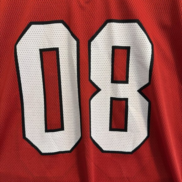 Budweiser Football Jersey 8th Man 08 Red White Stitched Large NFL - Picture 3 of 9